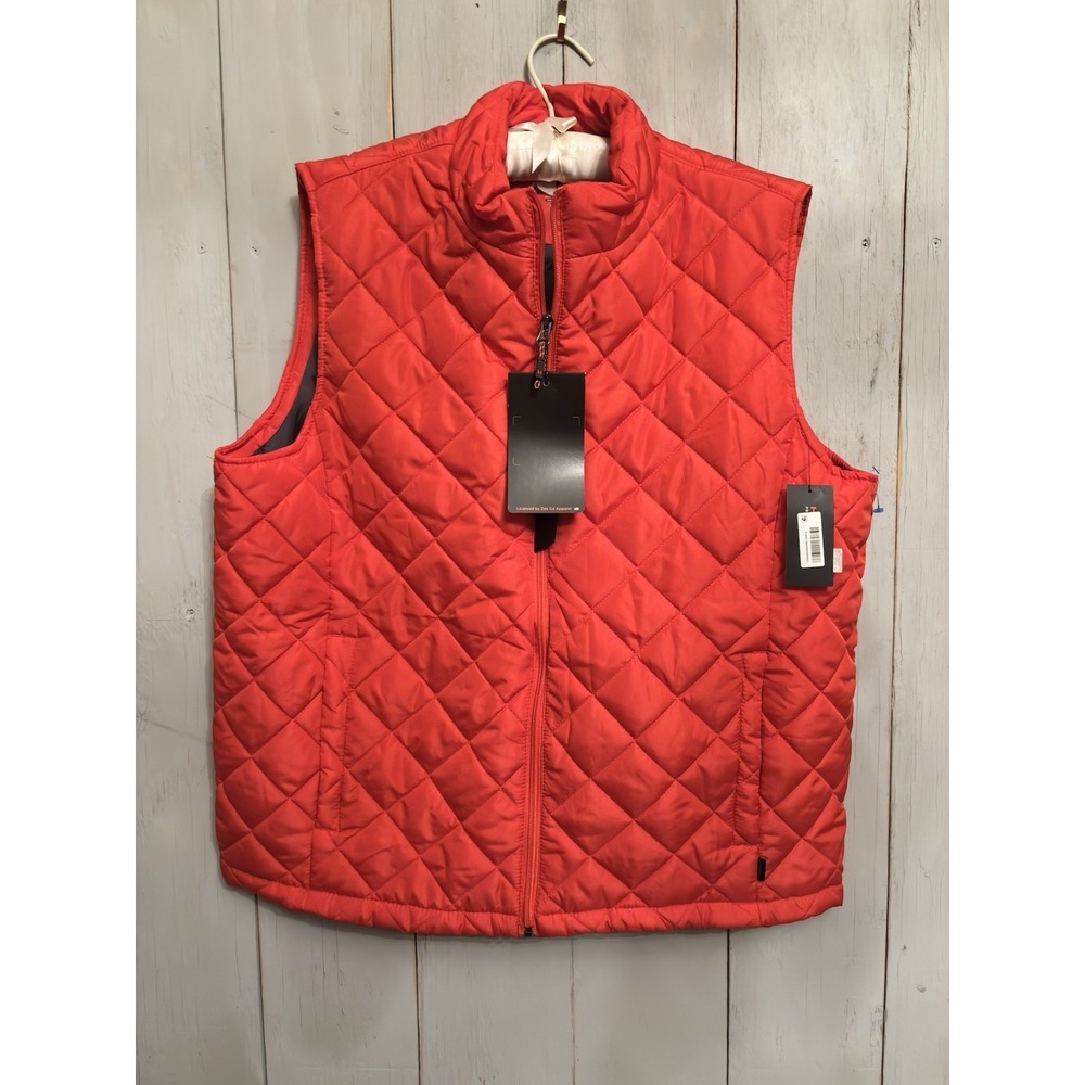 Hawke & Co Sport Men's Quilted Puffer Vest Orange XlPerformance Zip Up Sport New